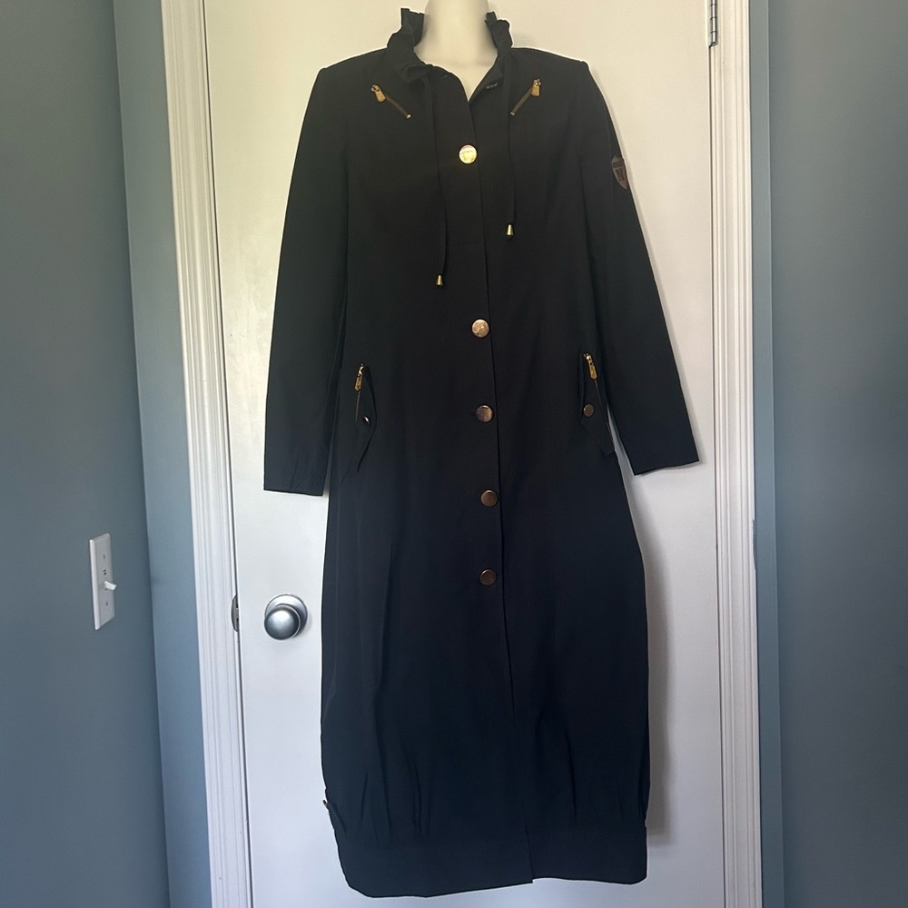 NAIS Full Length Steam Punk Style Button Up Trench Coat